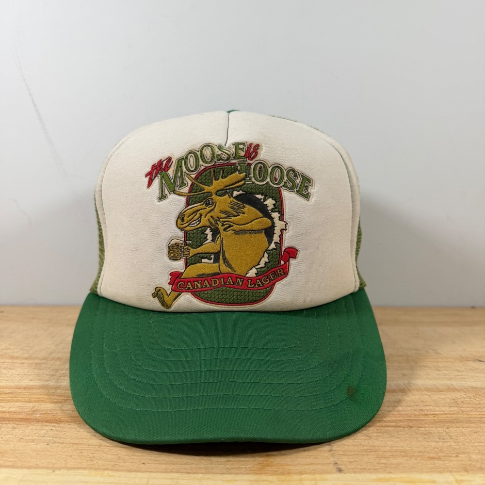 Vintage Alexander Keiths Hat Mens OSFA Green Trucker Mes Canadian Lager Beer